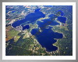 Aerial image of [5897] Gun Lake in Barry, MI with Silver Metal frame