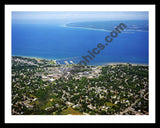 Aerial image of [5898] Petoskey in Emmet, Mi with Black Metal frame