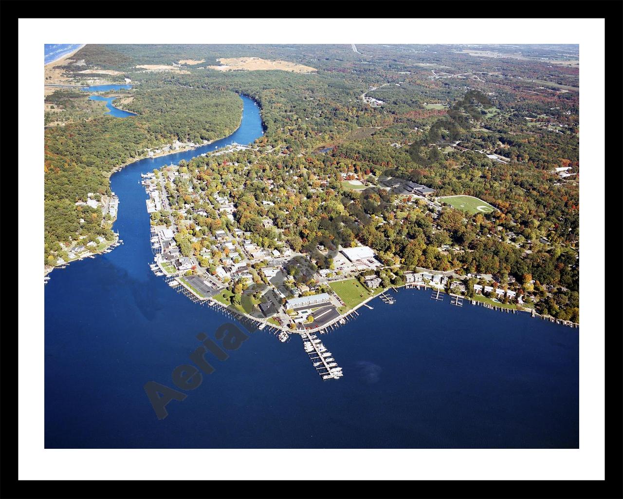 Aerial image of [5899] Saugatuck in Allegan, MI with Black Metal frame