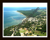 Aerial image of [5900] Port Austin in Huron, MI with Black Wood frame