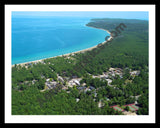 Aerial image of [5901] Glen Arbor in Leelanau, Mi with Black Metal frame