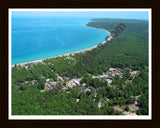 Aerial image of [5901] Glen Arbor in Leelanau, Mi with Black Wood frame