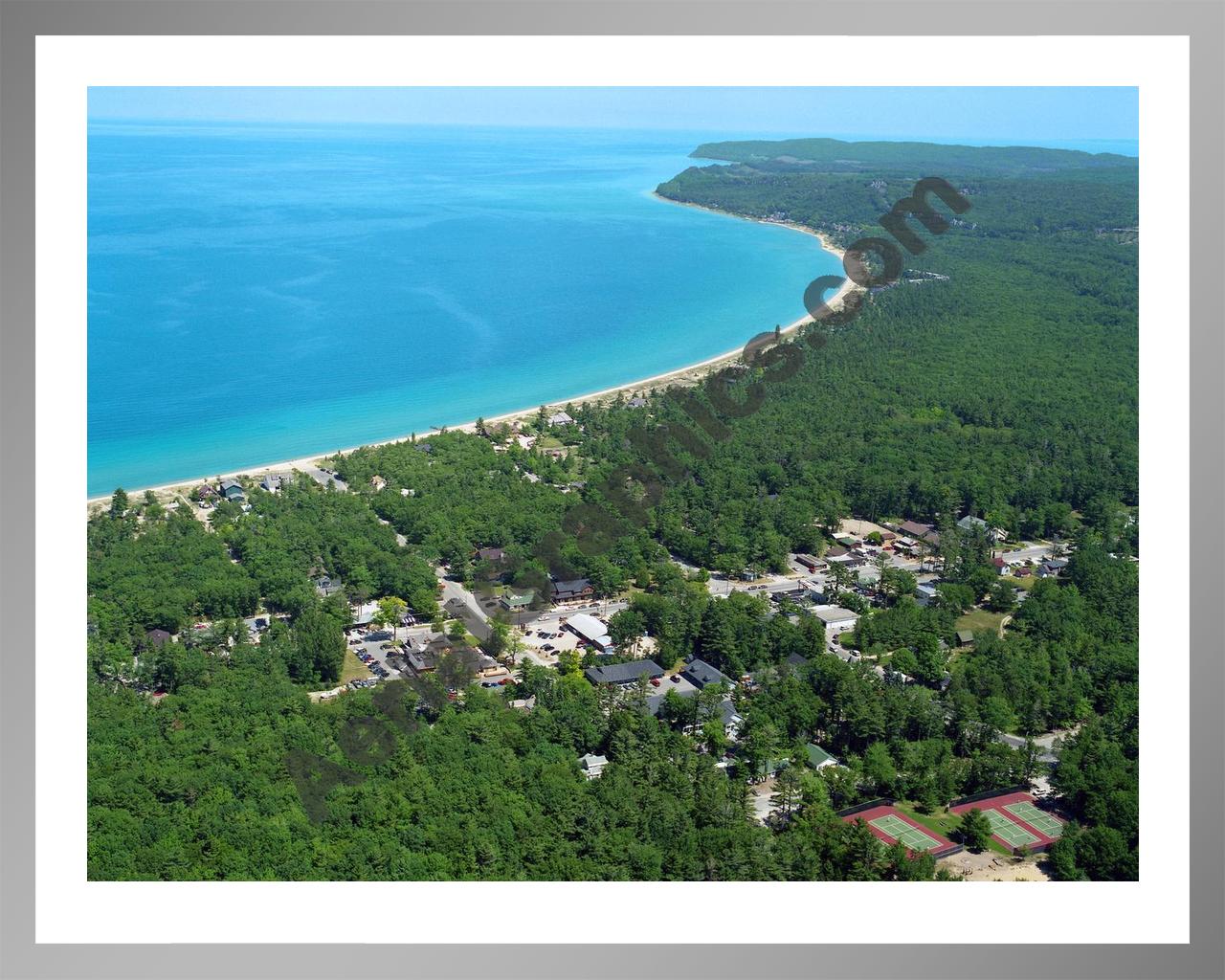 Aerial image of [5901] Glen Arbor in Leelanau, Mi with Silver Metal frame