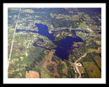 Aerial image of [5905] Leisure Lake in Shiawassee, Mi with Black Metal frame