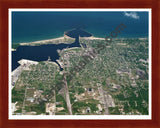 Aerial image of [5907] Ludington in Mason, Mi with Cherry Wood frame