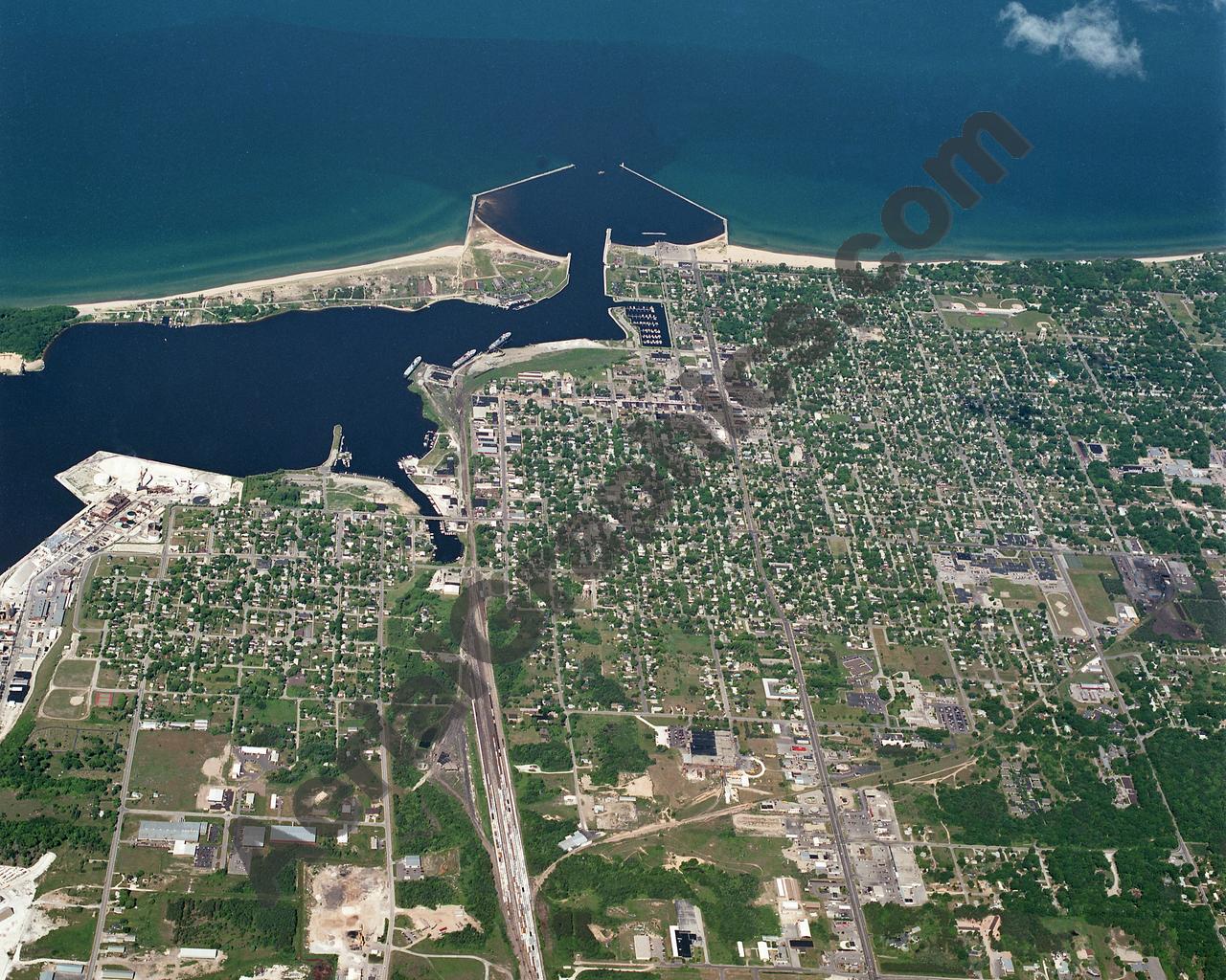 Aerial image of [5907] Ludington in Mason, Mi with Canvas Wrap frame