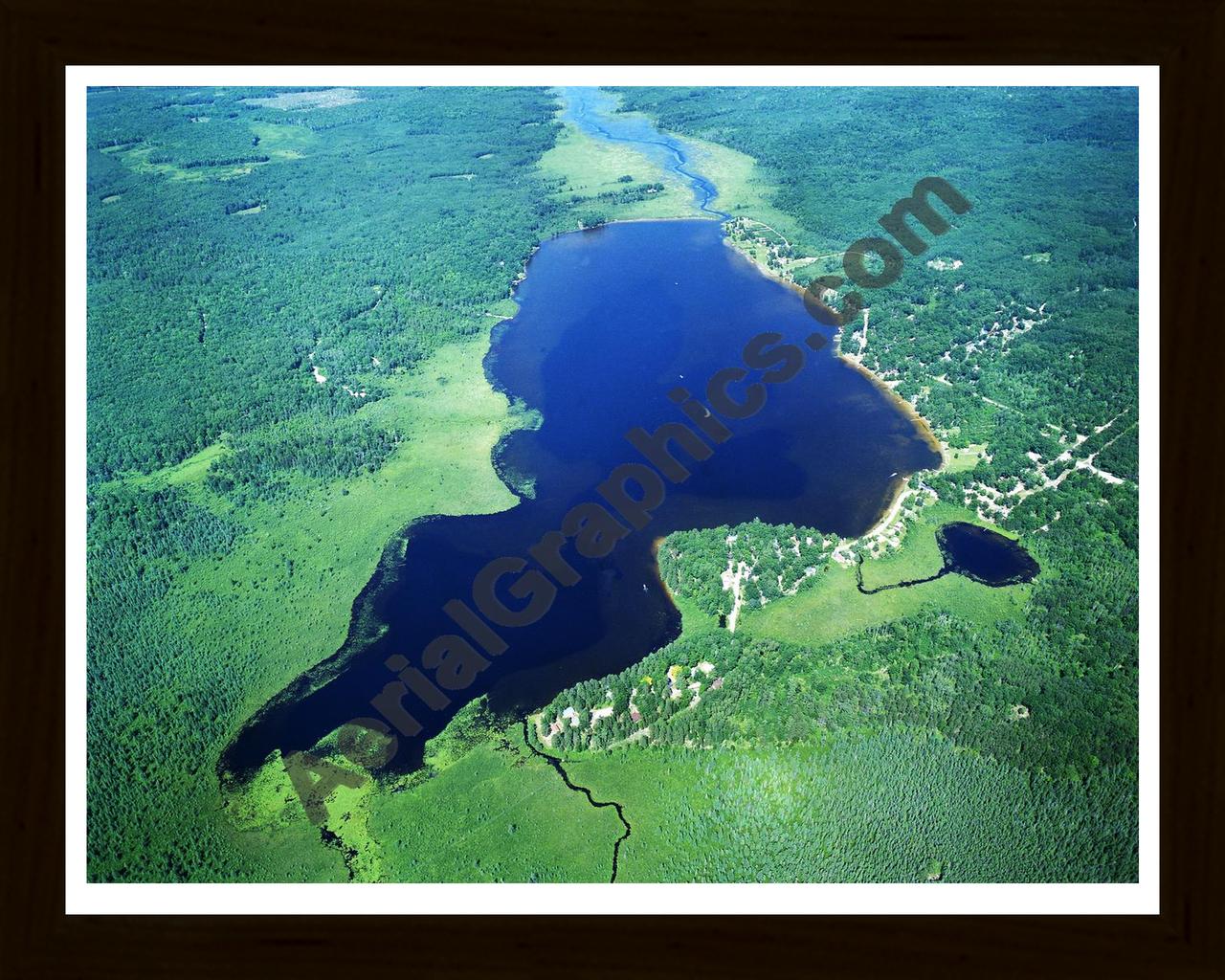 Aerial image of [5908] Rush in Montmorency, MI with Black Wood frame