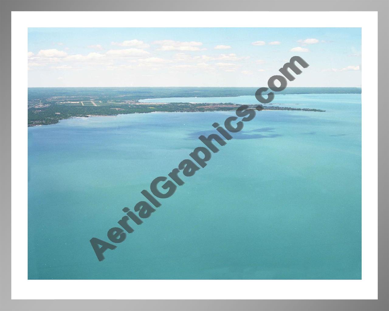 Aerial image of [5911] L'Anse Creuse Bay in Macomb, MI with Silver Metal frame