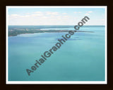 Aerial image of [5911] L'Anse Creuse Bay in Macomb, MI with Black Wood frame