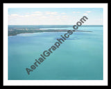 Aerial image of [5911] L'Anse Creuse Bay in Macomb, MI with Black Metal frame