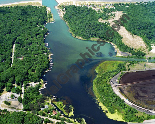 Aerial image of [5912] Pigeon Lake in Ottawa, MI with No frame