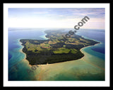 Aerial image of [5913] Old Mission Peninsula Point in Grand Traverse, Mi with Black Metal frame