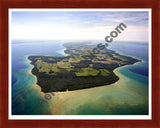 Aerial image of [5913] Old Mission Peninsula Point in Grand Traverse, Mi with Cherry Wood frame