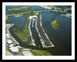 Aerial image of [5914] Grand Isle Marina in Ottawa, Mi with Black Metal frame