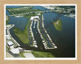 Aerial image of [5914] Grand Isle Marina in Ottawa, Mi with Natural Wood frame