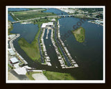 Aerial image of [5914] Grand Isle Marina in Ottawa, Mi with Black Wood frame