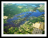 Aerial image of [5922] PONTIAC LAKE in OAKLAND, MI with Black Metal frame