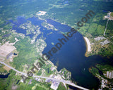 Aerial image of [5925] PONTIAC LAKE LOOKING NORTH in OAKLAND, MI with Canvas Wrap frame