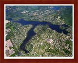 Aerial image of [5926] WOLVERINE LAKE in OAKLAND, MI with Cherry Wood frame