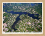 Aerial image of [5926] WOLVERINE LAKE in OAKLAND, MI with Natural Wood frame