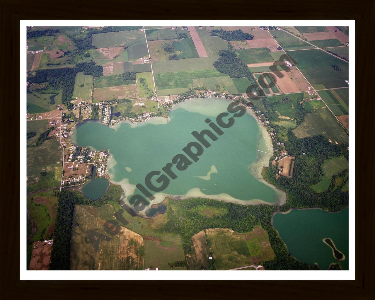 Aerial image of [594] Oliver Lake with Black Wood frame