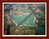 Aerial image of [594] Oliver Lake with Cherry Wood frame