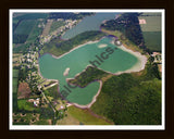 Aerial image of [595] Oliverda Lake in Branch, MI with Black Wood frame