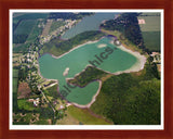 Aerial image of [595] Oliverda Lake in Branch, MI with Cherry Wood frame