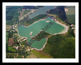 Aerial image of [595] Oliverda Lake in Branch, MI with Black Metal frame