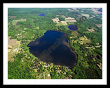 Aerial image of [600] Osterhout Lake in Allegan, MI with Black Metal frame