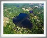 Aerial image of [600] Osterhout Lake in Allegan, MI with Silver Metal frame