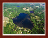 Aerial image of [600] Osterhout Lake in Allegan, MI with Cherry Wood frame