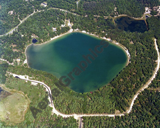 Aerial image of [605] Owasippe Lake in Muskegon, MI with No frame