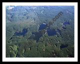 Aerial image of [607] Oxbow, Reed, Orchard, & Rainbow Lakes in Lake, MI with Black Metal frame