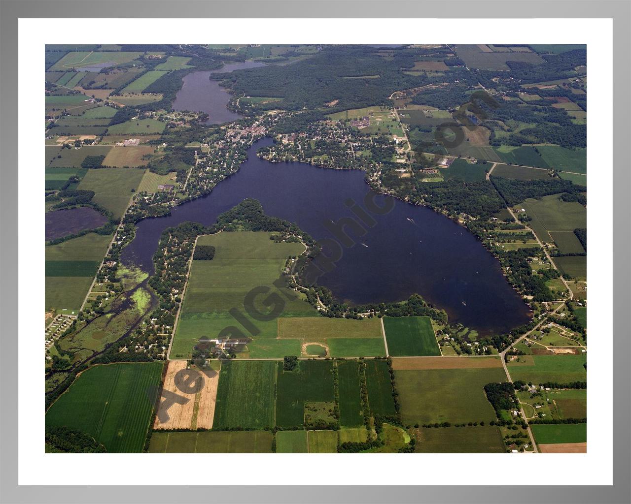 Aerial image of [610] Palmer Lake in St Joseph, MI with Silver Metal frame