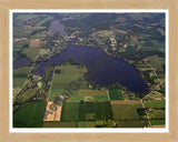 Aerial image of [610] Palmer Lake in St Joseph, MI with Natural Wood frame