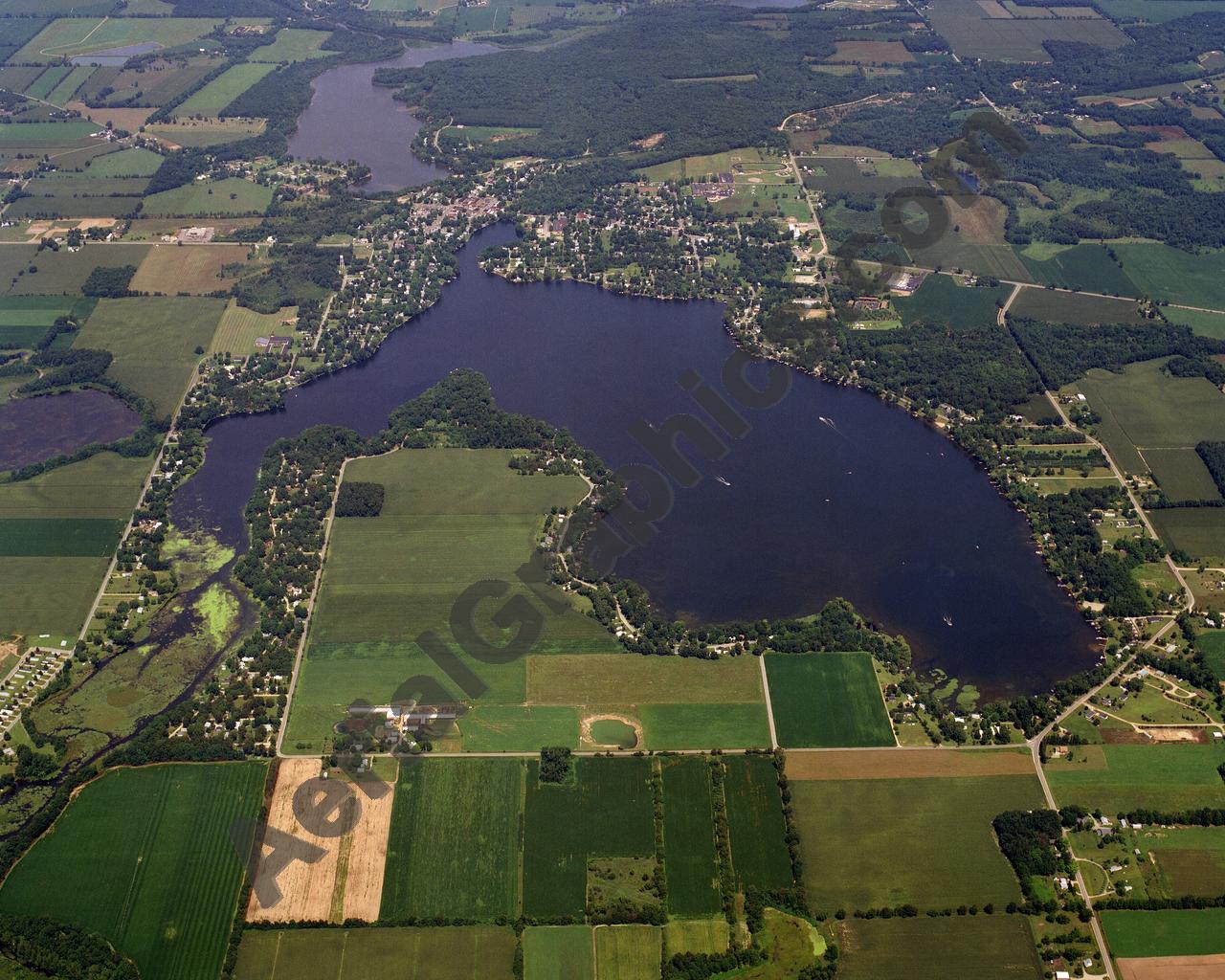 Aerial image of [610] Palmer Lake in St Joseph, MI with Canvas Wrap frame