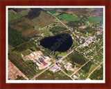 Aerial image of [619] Pearl Lake in Montcalm, MI with Cherry Wood frame