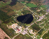 Aerial image of [619] Pearl Lake in Montcalm, MI with Canvas Wrap frame