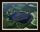 Aerial image of [623] Perch Lake in Montcalm, MI with Black Wood frame