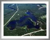 Aerial image of [624] Pettit Lake in Newaygo, MI with Silver Metal frame