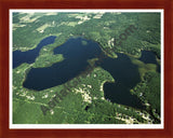 Aerial image of [629] Pickerel Lake in Newaygo, MI with Cherry Wood frame