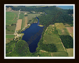 Aerial image of [631] Pigeon Lake with Black Wood frame