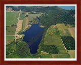 Aerial image of [631] Pigeon Lake with Cherry Wood frame