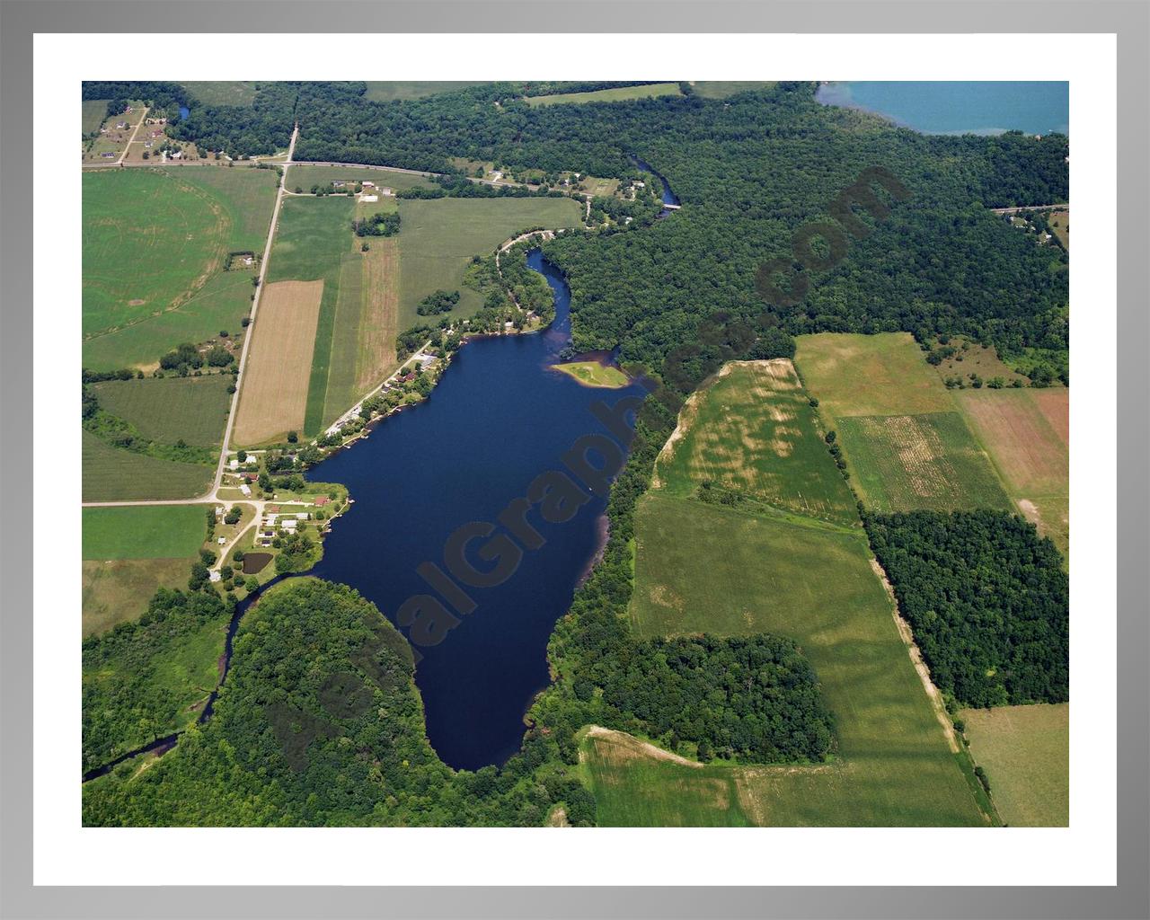 Aerial image of [631] Pigeon Lake with Silver Metal frame