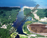 Aerial image of [632] Pigeon Lake in Ottawa, MI with Canvas Wrap frame