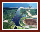 Aerial image of [632] Pigeon Lake in Ottawa, MI with Cherry Wood frame