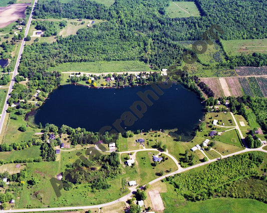 Aerial image of [633] Pike Lake in Allegan, MI with No frame