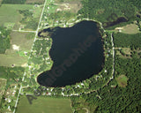 Aerial image of [637] Pine Lake in Kent, MI with Canvas Wrap frame