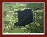 Aerial image of [637] Pine Lake in Kent, MI with Cherry Wood frame